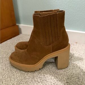 Dolce Vita Tan Suede Heeled Boots